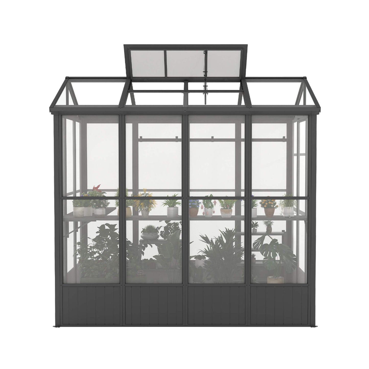 [06X08FT] Heavy-Duty Outdoor Polycarbonate Greenhouse With Fully Automatic Temperature Control Vent (SAK51892)