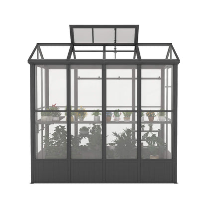 [06X08FT] Heavy-Duty Outdoor Polycarbonate Greenhouse With Fully Automatic Temperature Control Vent (SAK51892)