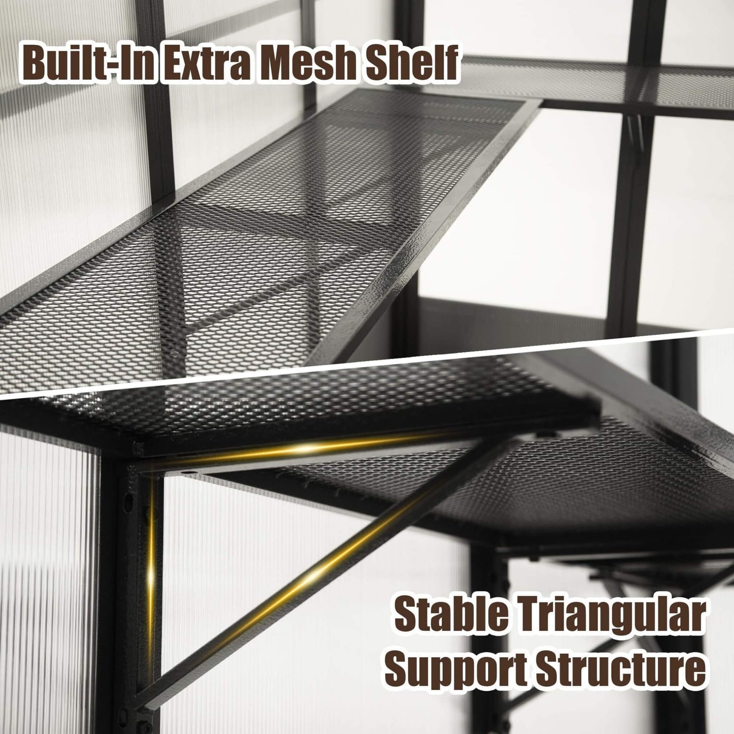 [06X08FT] Heavy-Duty Outdoor Polycarbonate Greenhouse With Fully Automatic Temperature Control Vent (SAK51892)