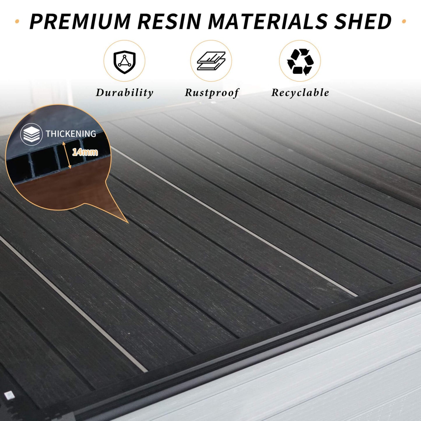 [07X10FT] Outdoor Resin Garden Shed With Floor, Window, And Lockable Door (SAK25987)