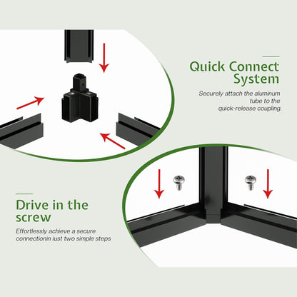 [08X16FT] Premium Polycarbonate Outdoor Walk-In Patio Greenhouse With Double Swing Doors, 4MM (SAK79206)