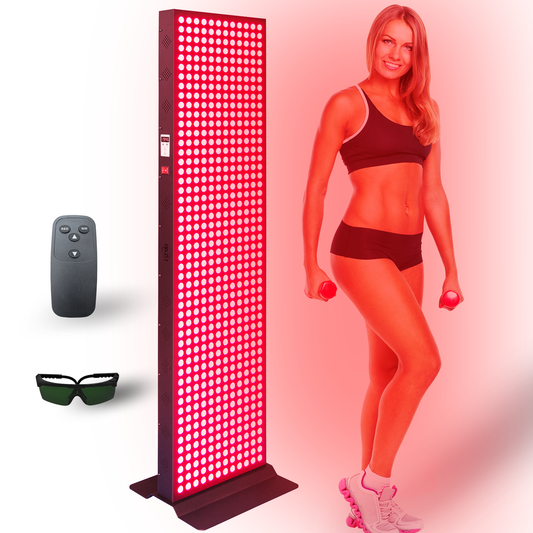 EXESAS  600 LED, 3000W Dual-Chip, Red Light Therapy Device for Full Body, 4-Wavelengths Infrared LED Panel for Skin, Weight, Pain, Wellness