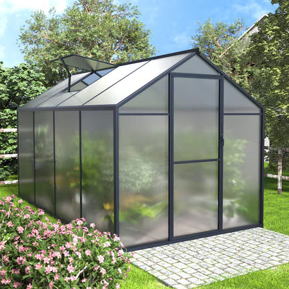 Greenhouse 14-Ft L X 8-Ft W X 6.4-Ft H Gray Greenhouse