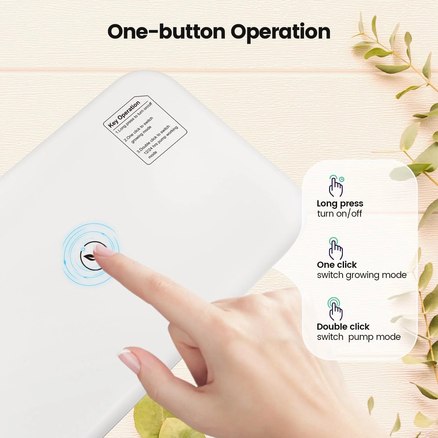 MINI 5-Pod Hydroponics System - App&Wifi Controlled Smart Indoor Garden with Grow Lights, Height Adjustable, Gardening Gift for Beginners, Green