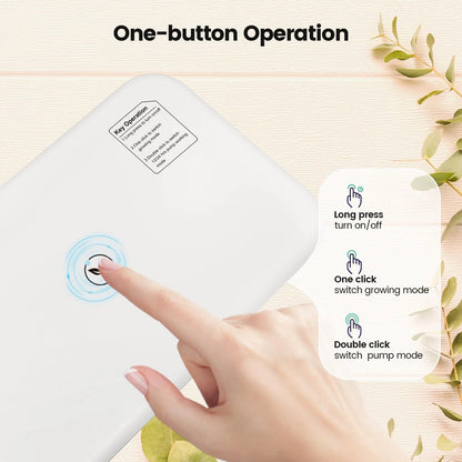 MINI 5-Pod Hydroponics System - App&Wifi Controlled Smart Indoor Garden with Grow Lights, Height Adjustable, Gardening Gift for Beginners, Green