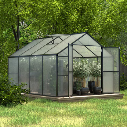 Greenhouse 14-Ft L X 8-Ft W X 6.4-Ft H Gray Greenhouse