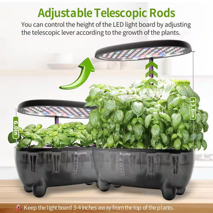 12-Pod Indoor Herb Garden Hydroponics Growing System with LED Grow Light,For Herbs, Vegetables, Lettuce,Full Spectrum