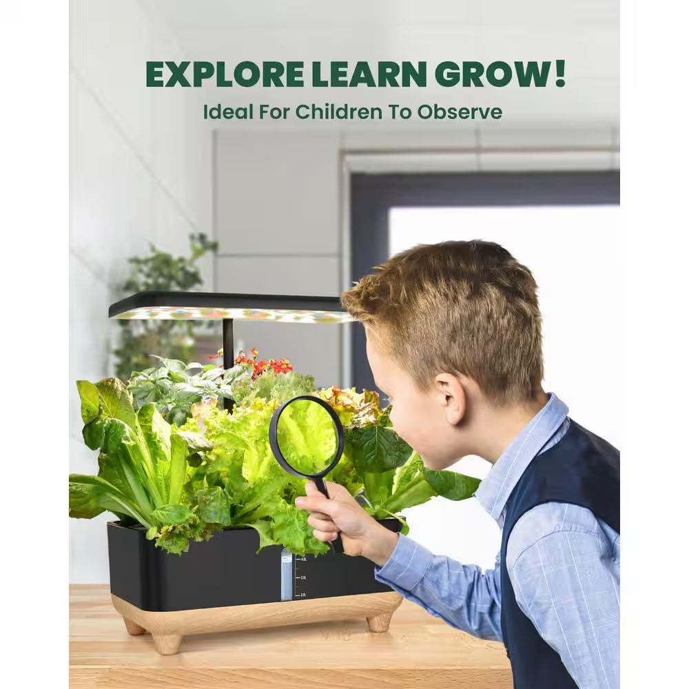 13 Pods Indoor Hydroponic Garden Planter with 5L Water Tank and Smart Growth Light, Vegetable Growing System Kit