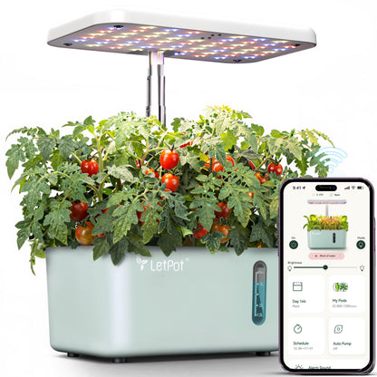 MINI 5-Pod Hydroponics System - App&Wifi Controlled Smart Indoor Garden with Grow Lights, Height Adjustable, Gardening Gift for Beginners, Green