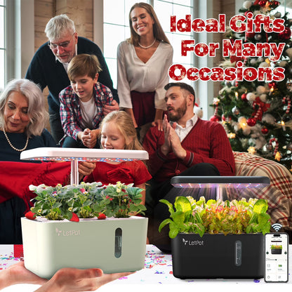 MINI 5-Pod Hydroponics System - App&Wifi Controlled Smart Indoor Garden with Grow Lights, Height Adjustable, Gardening Gift for Beginners, Green