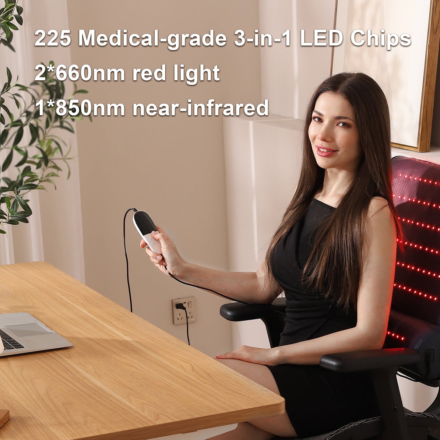 LUMYHEALTH Leather Red Light Therapy Mat with Neck Support
