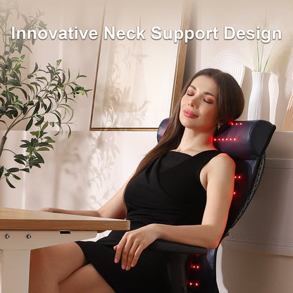 LUMYHEALTH Leather Red Light Therapy Mat with Neck Support