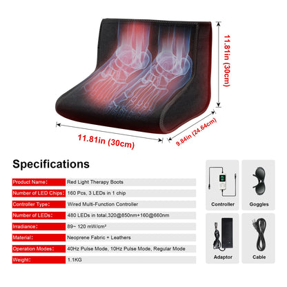 LUMYHEALTH Red Light Therapy Boot for Feet