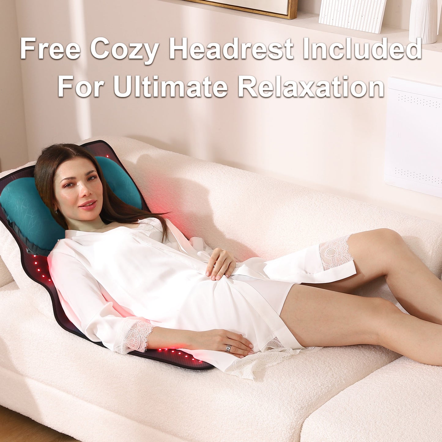LUMYHEALTH Red Light Therapy Mat with a Cozy Headrest