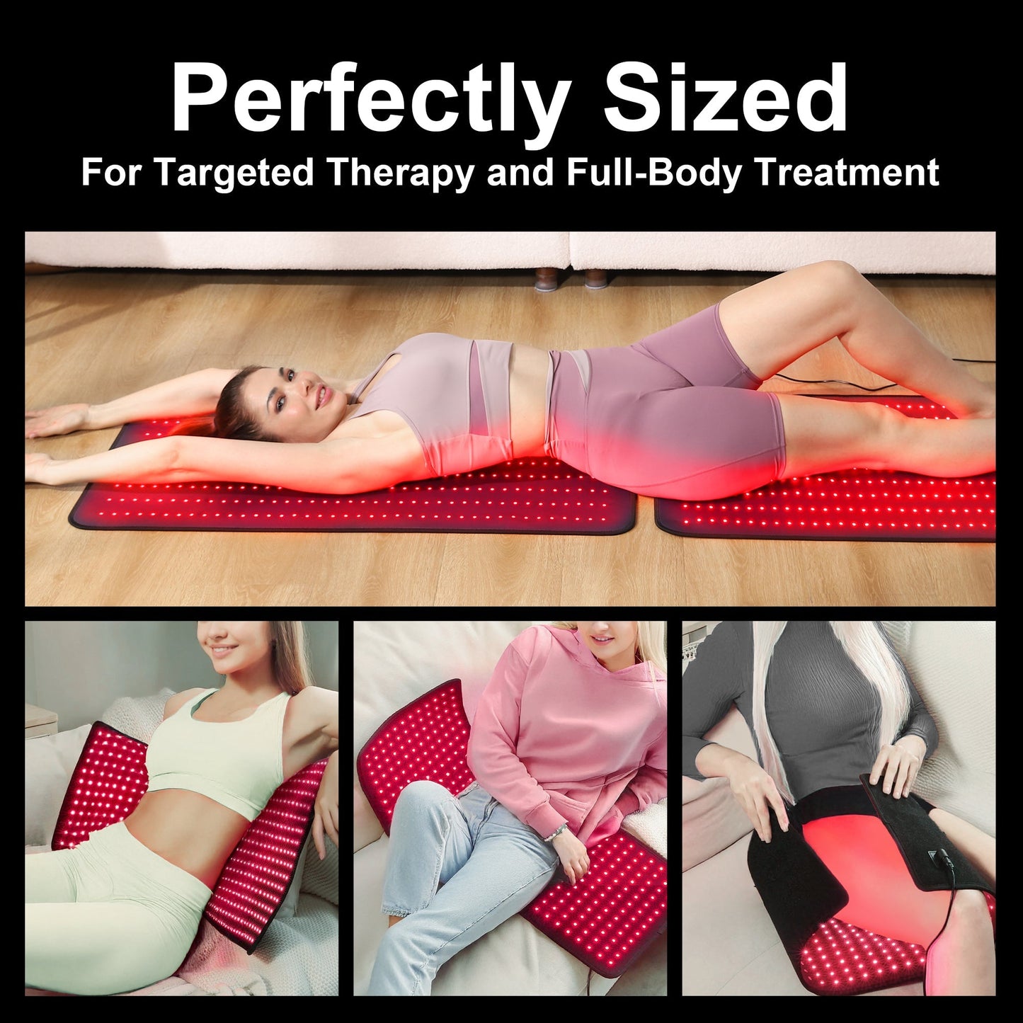 LUMYHEALTH Red Light Therapy Mat with a Cozy Headrest