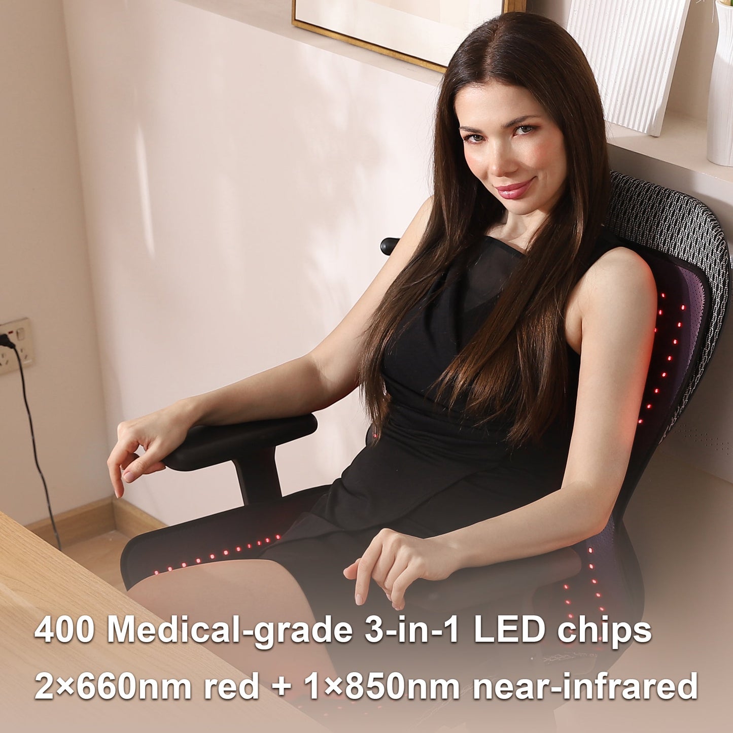 LUMYHEALTH Red Light Therapy Mat with a Cozy Headrest