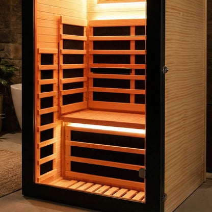 Thermora Solara Single-Person Chilean Pine Infrared Sauna Cabin (SAK57926)
